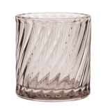 Vågskuret ljuslykta i glas Tinek , Tea