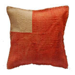 Kuddfodral jute orange.