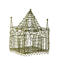 Wire kyrka ljuslykta mossgrön